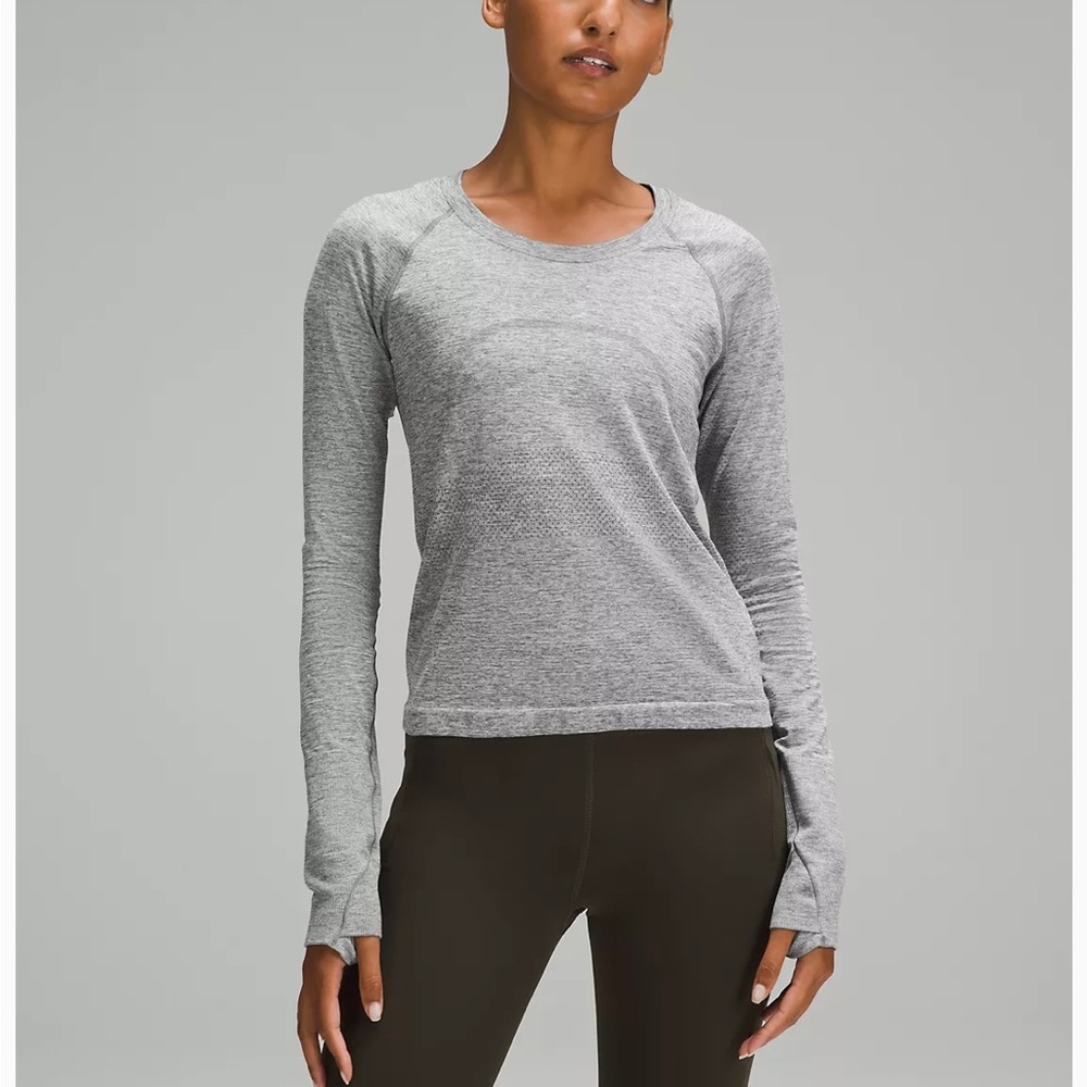 Lululemon Swiftly Tech Long Sleeve 8 Grey Full Length